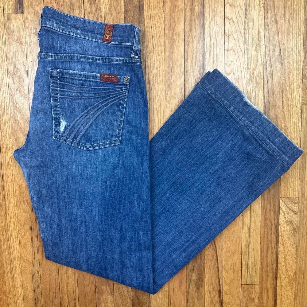 7 For All Mankind Dojo Flare Jeans.